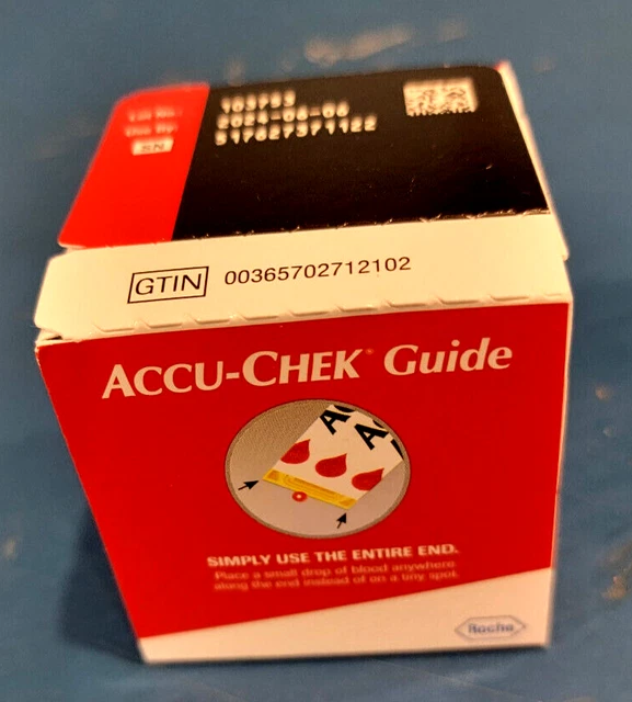1 BOX ACCUCHEK Guide Test Strips for Diabetic Blood Glucose Testing