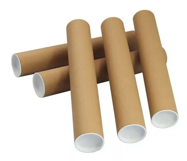 Tubi postali resistenti taglia A2 (17,5") con tappi finali - 448 mm x 76 mm 