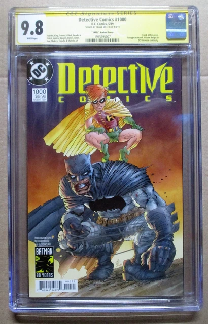Dc DETECTIVE COMICS #1000 CGC 9.8 Variant SIGNED BY FRANK MILLER Batman