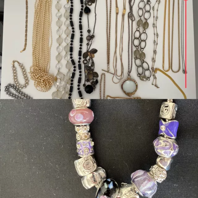 Bracelets & Necklaces Bulk Lot Costume Jewellery 25 Pieces Updated