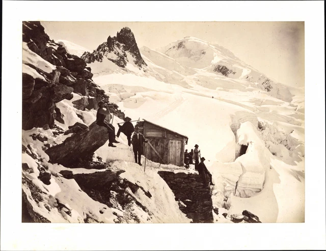 Tirage Vintage Alpinistes – Alpes Françaises – Circa 1880 – 20,5x26 Cm