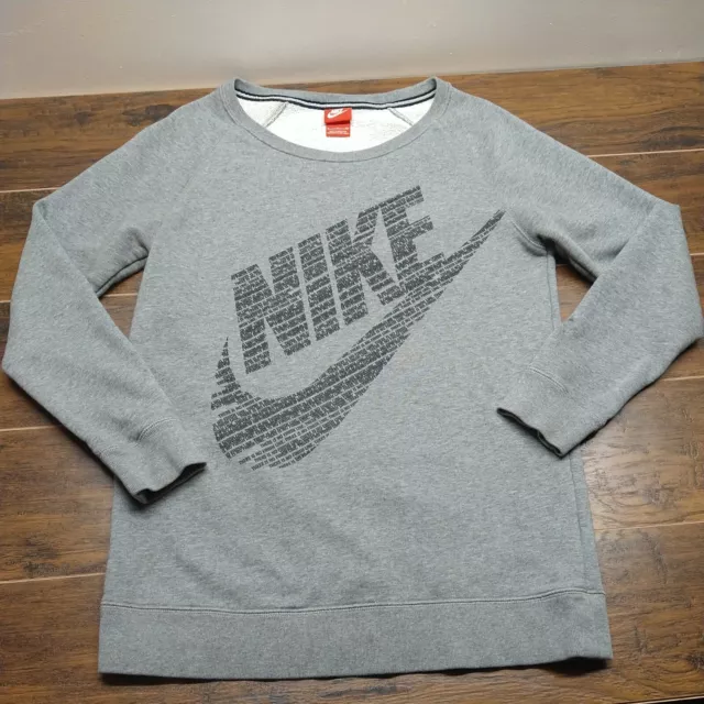 Women's Nike Small Scoop Neck Long Sleeve Sweatshirt Gray See Description