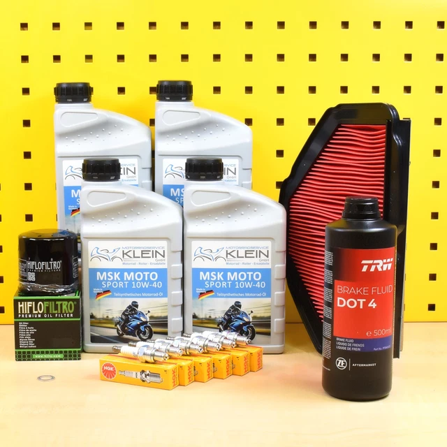 Kit Entretien Yamaha FJ1200 - Huile 10W40 4L + Filtre HF401 + 4 Bougies NGK, Pour Modèles 1986-1997