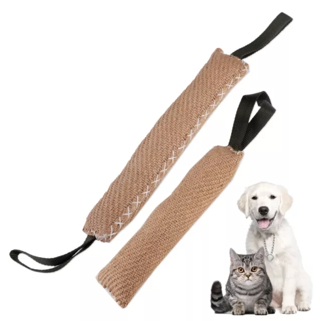 Hund Beißen Kauen Spielzeug Welpe Zahnen Stange Ausbildung Jute Stock Stick Toy