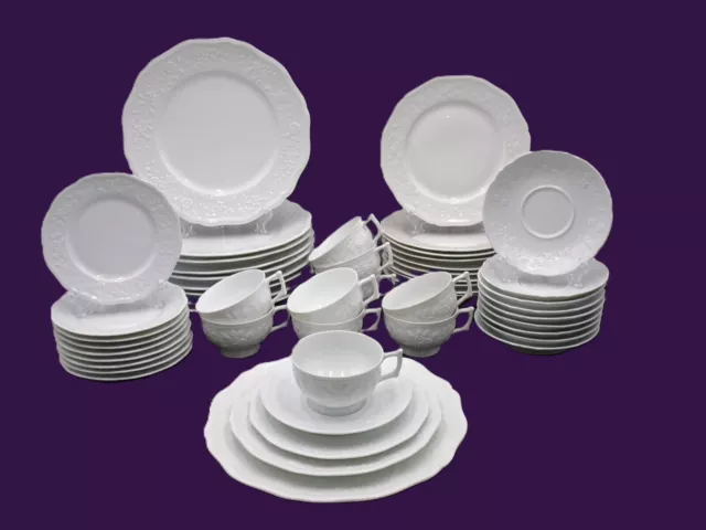 10 Ceralene By Raynaud "Hawthorn" 5Pc. Place Settings, Limoges France 50 Pieces