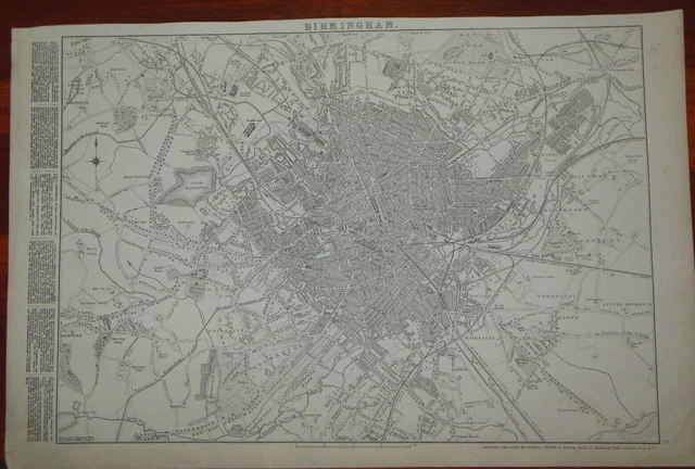 Carte Vintage De Birmingham Alabama 1929 - Reproduction Ancienne Sur Papier Prête à Encadrer - Ted's Vintage Art