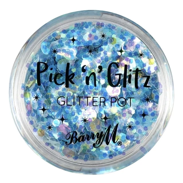 Barry M Glitter Pot Pick 'N' Glitz SLAY 805 AZUL Uñas Maquillaje Decoraciones