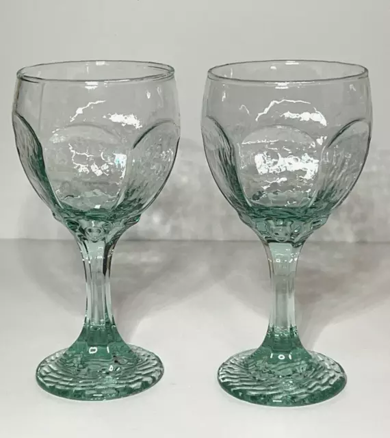 Wine Glasses, Libbey Glass Co, Chivalry, Textured Barware, Stemware, Set of  3