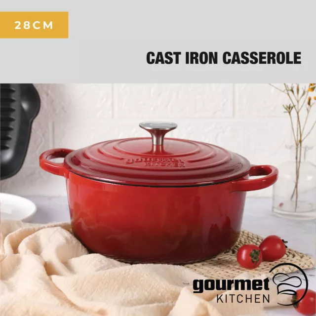  Crofton Professional Enameled Cast Iron 4 Liter Dutch Oven  (Almond): Home & Kitchen