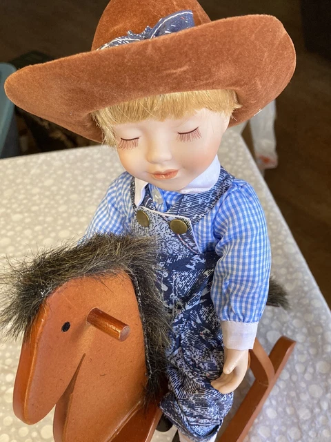Heritage Signature Collection Little Cowboy On His Musical Rocking Horse Works