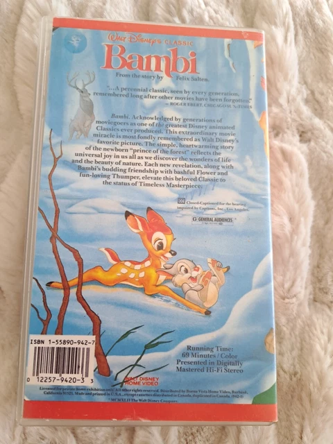 bambi-vhs-sur-1994-classic-walt-disney-1-76-picclick-uk