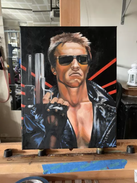 Arnold Schwarzenegger- Terminator  - Portrait -  One Of A Kind - Sold By Artist