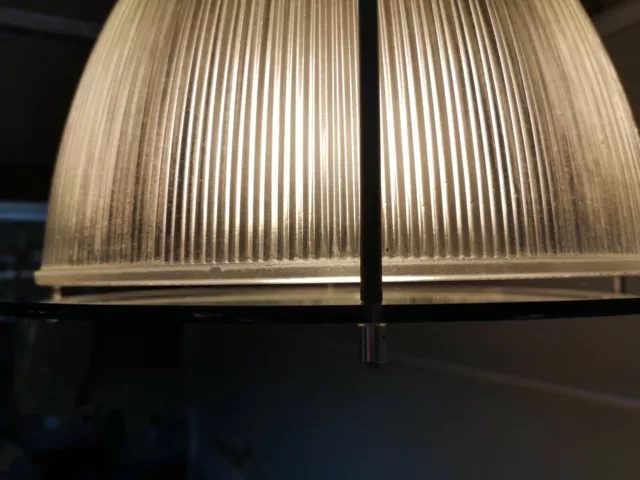 Vintage Industrial Holophane Glass Light