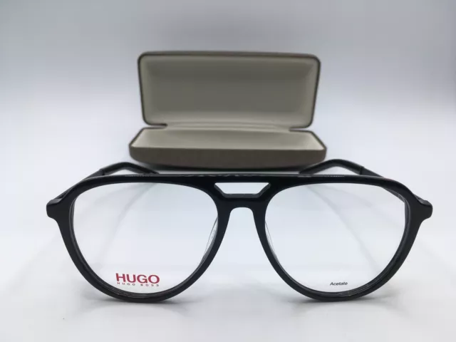 Hugo Boss HG 1093 Men's Black Farme Demo Lens Aviator Eyeglasses 55MM