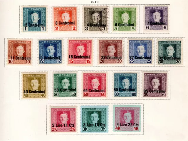 Italy Stamp Scott #N1-N19, Australian Occupation, Lot of 19 Mostly MLH SCV$11.05