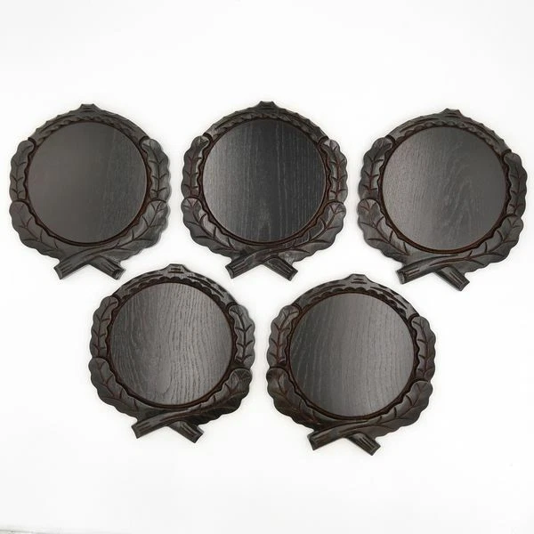 5 Pieza Keilerschilder Tallado Oscuro Af 17,5 CM Tablero Keiler Gewaffbrett