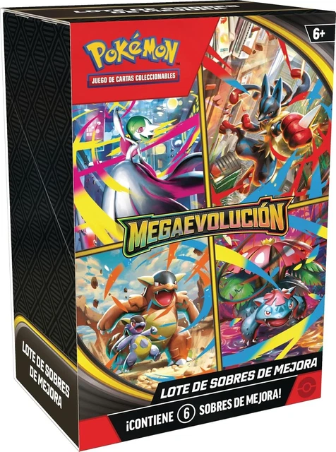 Pokémon JCC – Expositor Megaevolución Con 18 Sobres De Mejora Para Coleccionistas