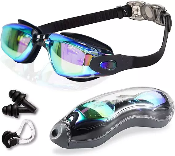 Special for competition, ultra-clear vision adjustable anti-fog swimming goggles