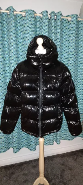 Trapstar black shiny puffer jacket mens sz L