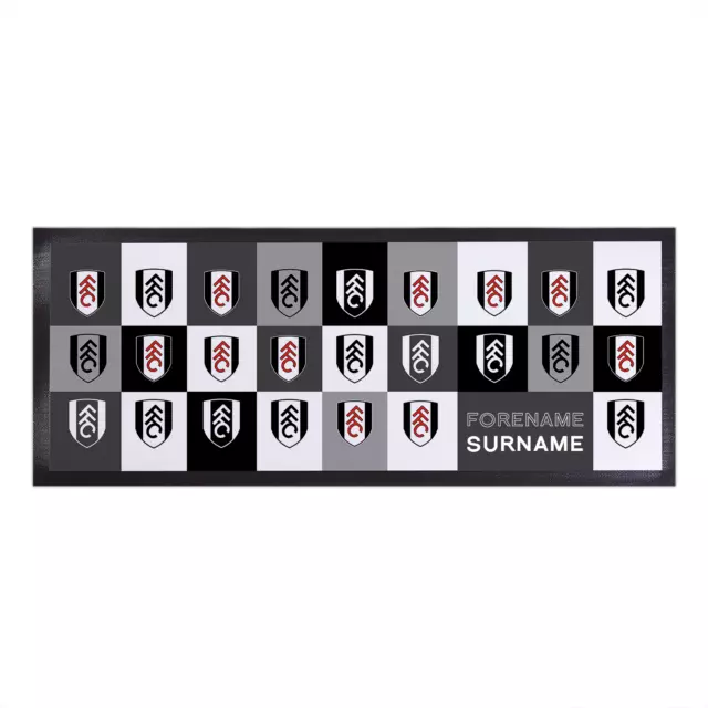 Fulham FC Officially Licensed - Chequered - Personalised Bar Runner