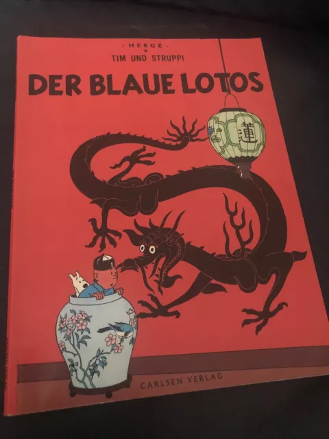 Tim und Struppi ~ Band 4: Der Blaue Lotus ~ Herge Carlsen Comic 3. Auflage 1976
