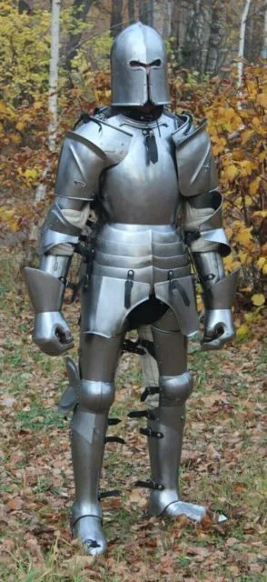 Hover to zoom Genuine Medieval Knight Suit of Templar With Sword Combat NN85
