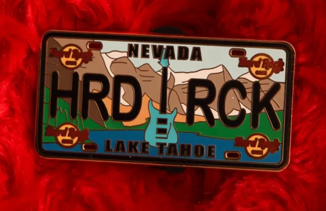 Hard Rock Cafe Pin LAKE TAHOE License plate series NEVADA Flag Car LOGO