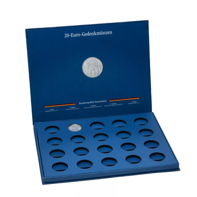 ++NEU++ Leuchtturm Münzkassette Lucca für 20 dt. 20-Euro-Gedenkmünzen in Kapseln