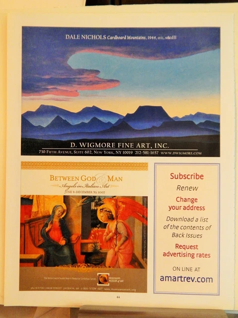 Dale Nichols / John Englehart  Art Pieces  Orig Vtg 2007 Advertisement