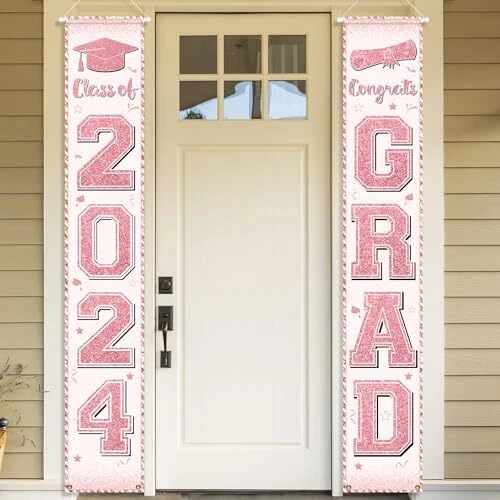 GRADUATION PARTY DECORATIONS Porch Sign Congrats Grad Class of 2024