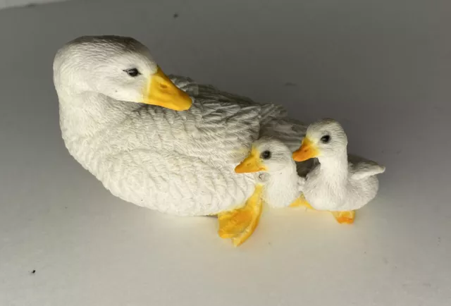 Vintage Rare Castagna Goose With Young Goslings 1988 Porcelain Italy Retired