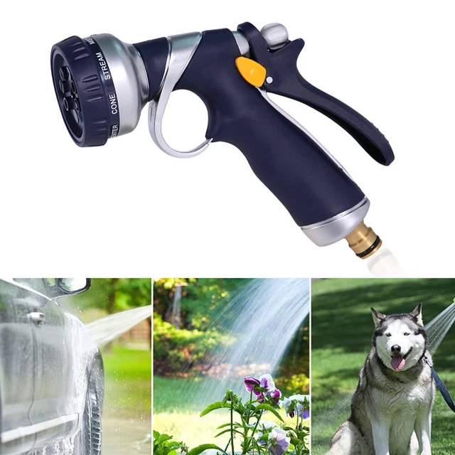 Gartenbrause 9 Funktionen Handbrause Schlauchbrause Sprühpistole Wasserspritze