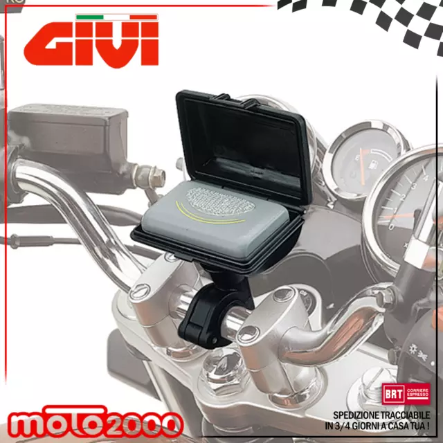 Supporto Givi Da Moto Per Telepass Con Kit Universale Fissaggio Manubri Tubolari