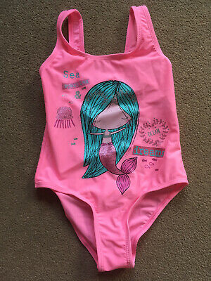 BNWT Primark Girls Pink Mermaid Swimming Costume Swimsuit