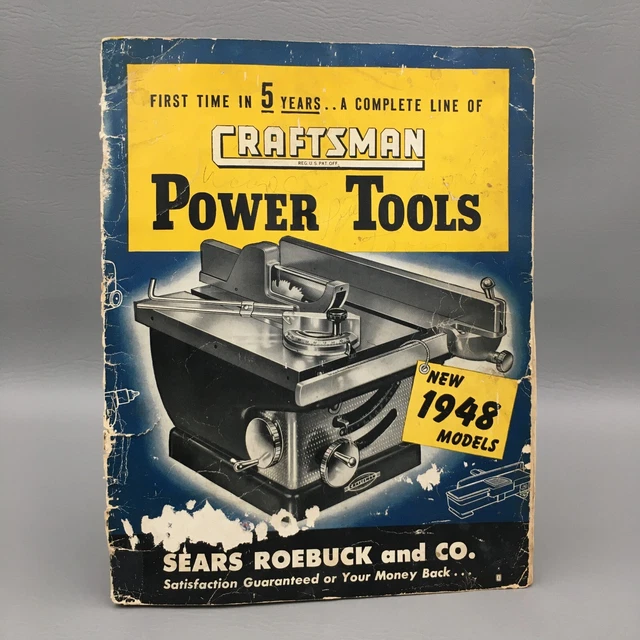 VINTAGE 1954 SEARS and Roebuck Craftsman Tools Catalog Power Circular