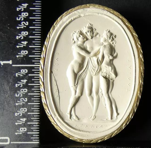 Antique georgian circa 1820 plaster intaglio cameo 242 by Paoletti  DAMAGED