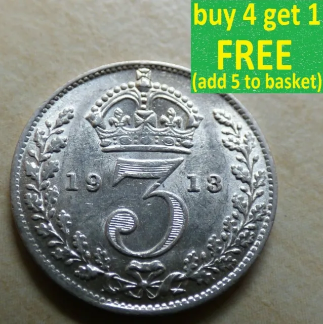 George V Threepence 3D Silver Coins Choose your date 1910-1936