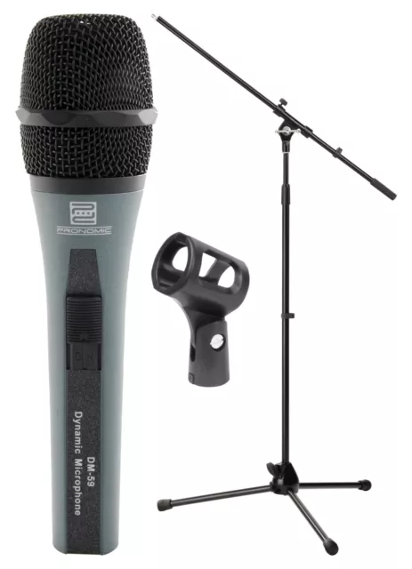 Dj Pa Mikrofon Gesangs Mikro Live Microphone Ständer Xlr Kabel Klemme Koffer Set