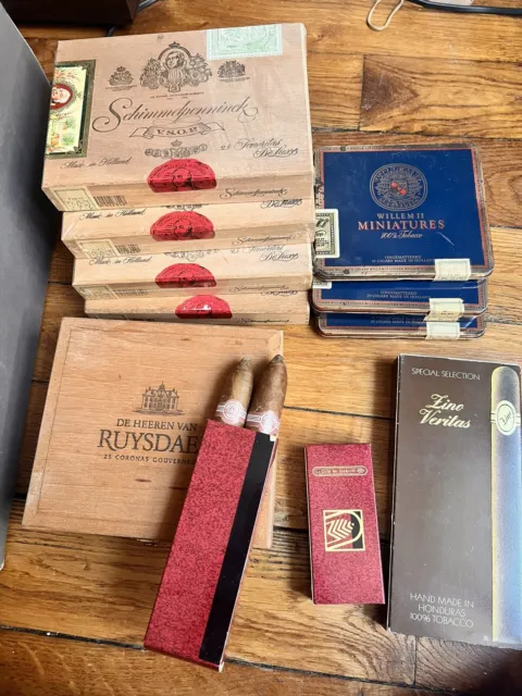 lot de 155 cigares cigars willem,  Ruysdael , montecristo zuni Schimmelpenninck