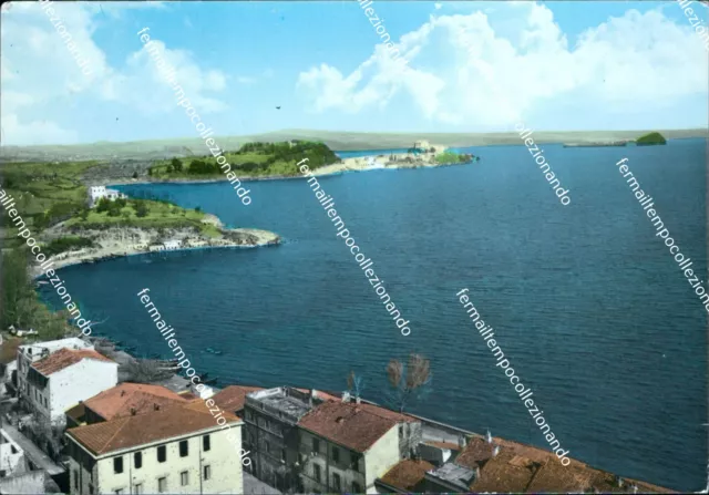 br349 cartolina lago di bolsena la costa sino a capodimonte e isola bisentina