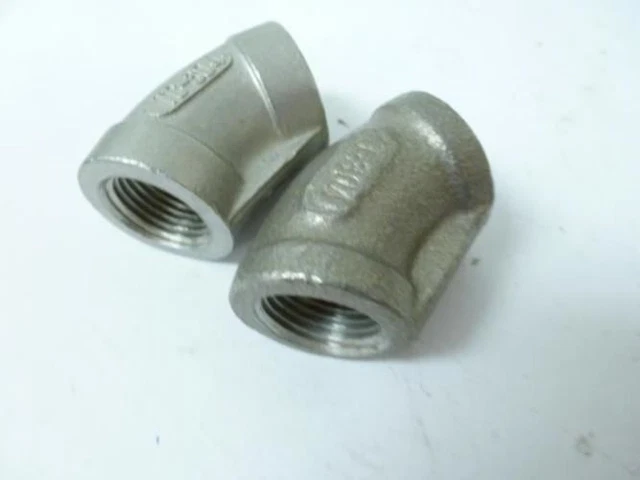 198872 New-No Box; MFG- MDL-Unkn89318 LOT-2 Pipe Elbow; 1/2" NPT; 304 SS