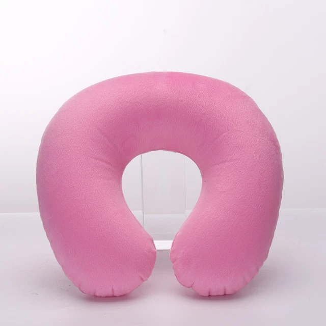 Travel U-shaped Pillow Inflatable Neck Pillow Car Head Neck Rest Air Cushion NEW 7