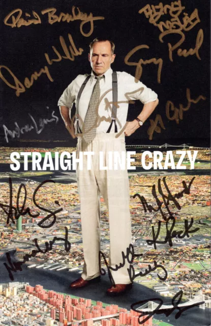 Straight Line Crazy Hand Signed Nyc Playbill+Coa     Rare     Cast+Ralph Fiennes