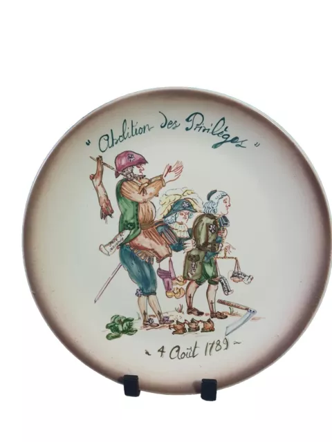 ♡♡ Rare assiette  "la révolution française" faiencerie du mont saint michel, Tbe