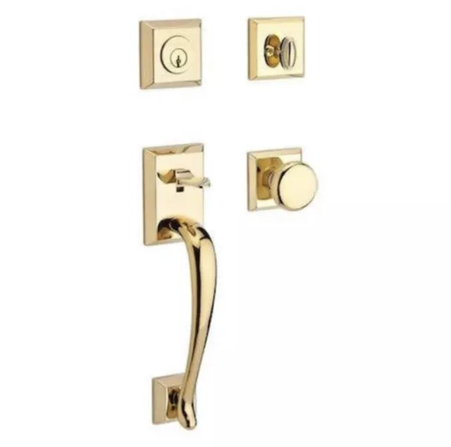 Baldwin Reserve Napa Keyed Entry Handleset, Polished Brass, New