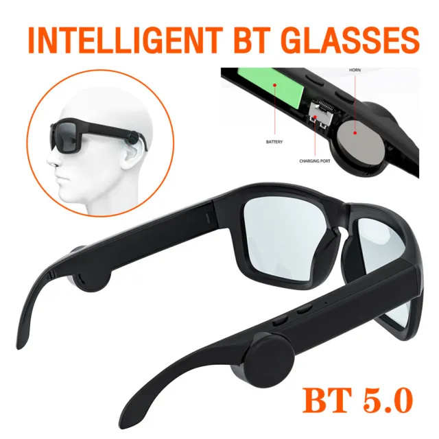 Wireless Bluetooth 5.0 Sunglasses Headset Smart Glasses Stereo Earphones Call