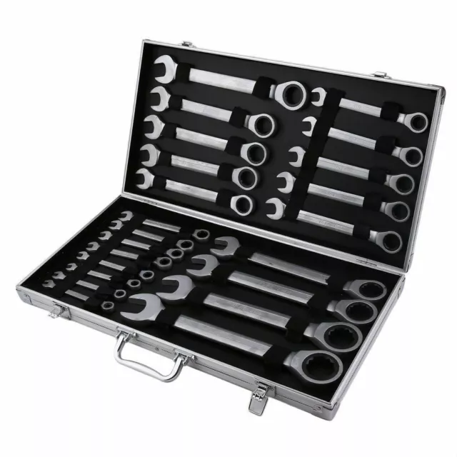 Juego de llaves de trinquete de 22 piezas anillo boca trinquete 6-32 mm juego de herramientas DE