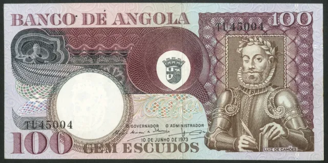 Angola: Banco de Angola, 100 escudos, 10-6-1973, UNC
