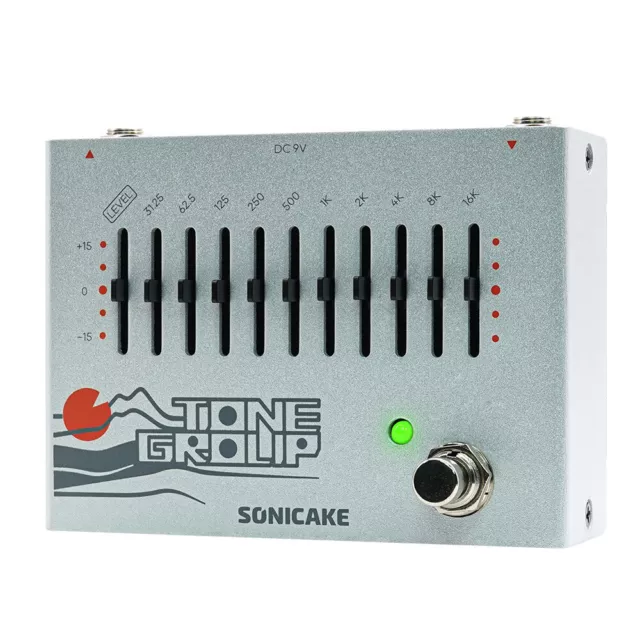 SONICAKE Tone Group 10-Band EQ Guitar Equalizer Guitar True Bypass Effects Pedal
