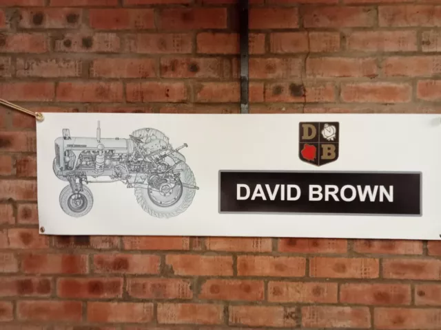 DAVID BROWN 900 TRACTOR  large pvc WORK SHOP BANNER garage   show banner